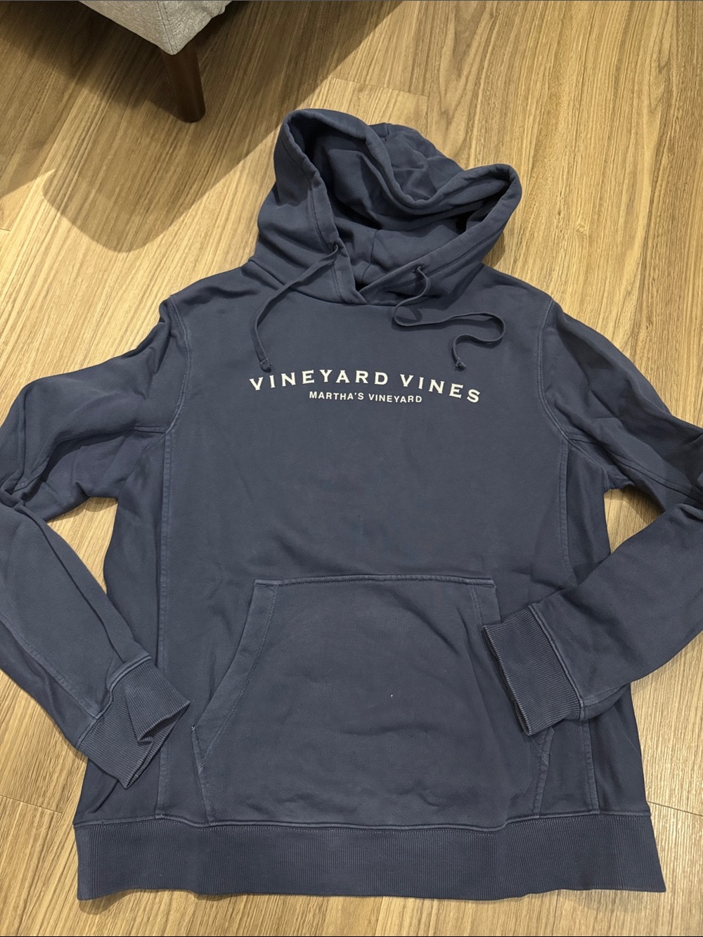 Vineyard Vines Navy Hoodie with White Label